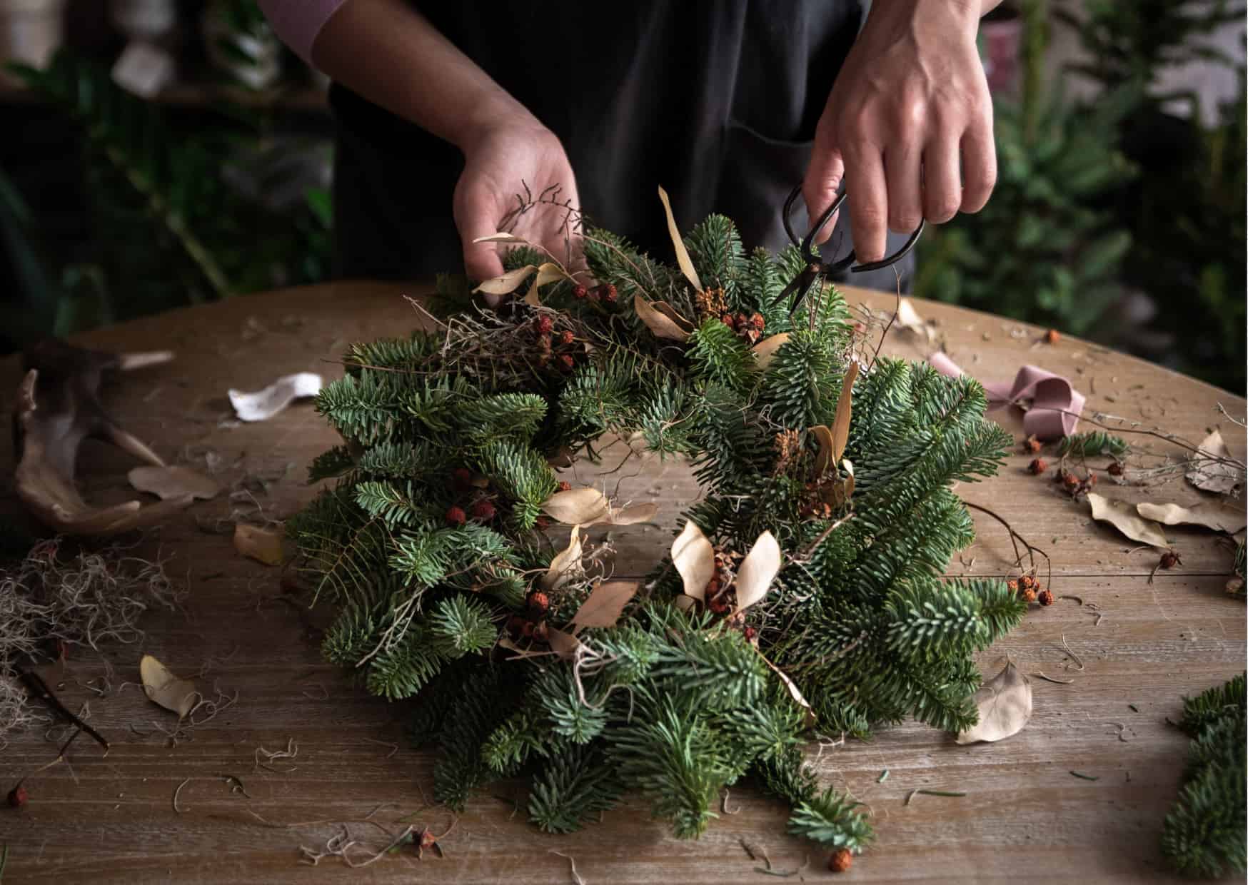Natural Christmas Wreath Workshop with a two-course lunch
