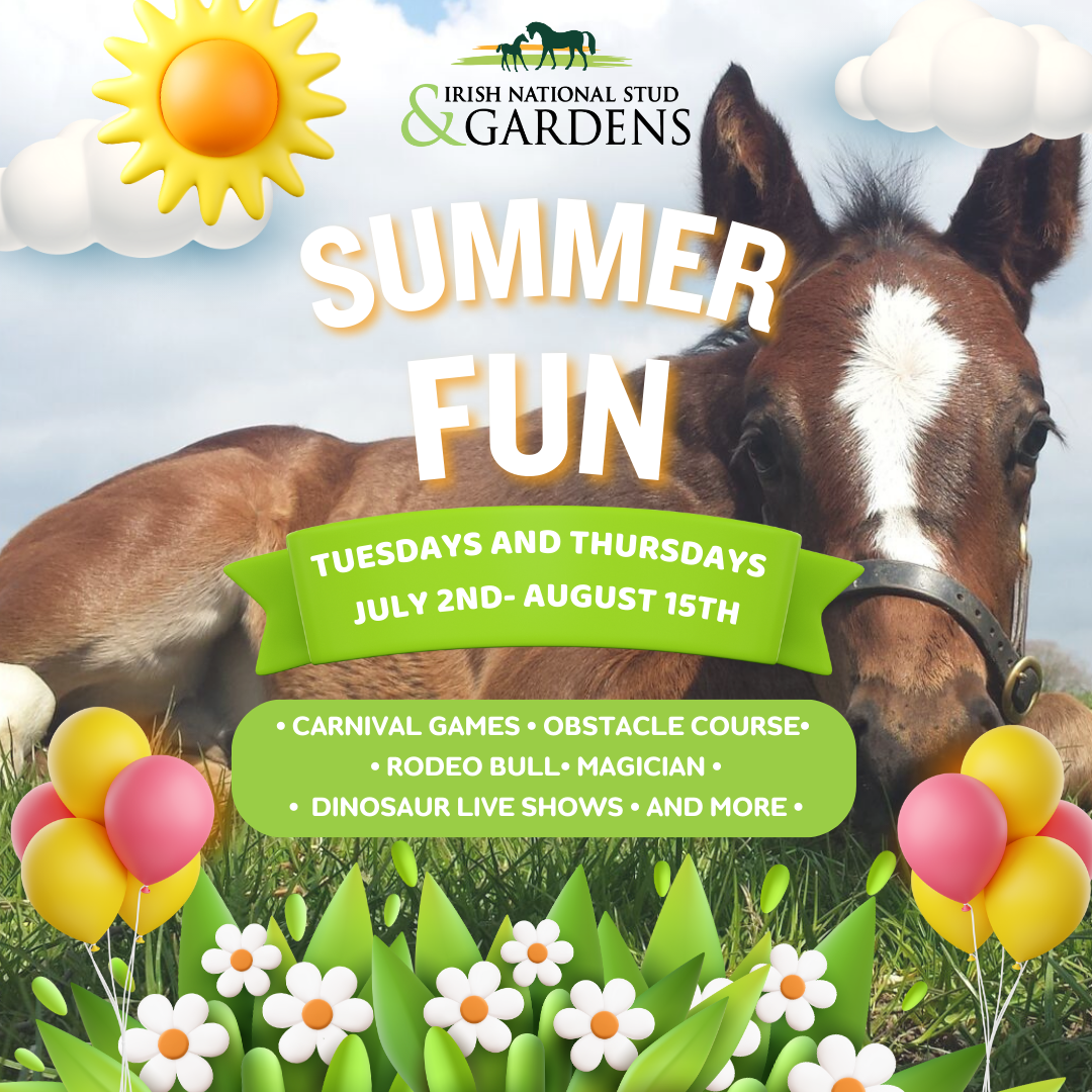 Summer Fun Events at the Irish National Stud 2024: Tues & Thurs from Jul 2nd to Aug 15th